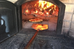 The Pizza oven in action